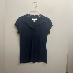 Women’s medium navy blue polo shirt